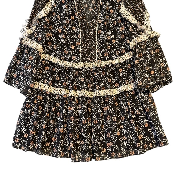 Ulla Johnson | Essie Floral Silk Mini Dress Size 4 - Picture 4 of 14